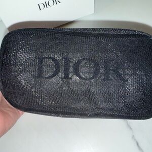 New Dior Black mesh Textured Pouch